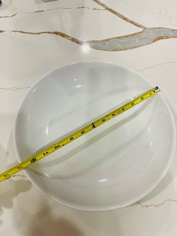 Large White Ceramic Mixing Bowl 12 Inch
