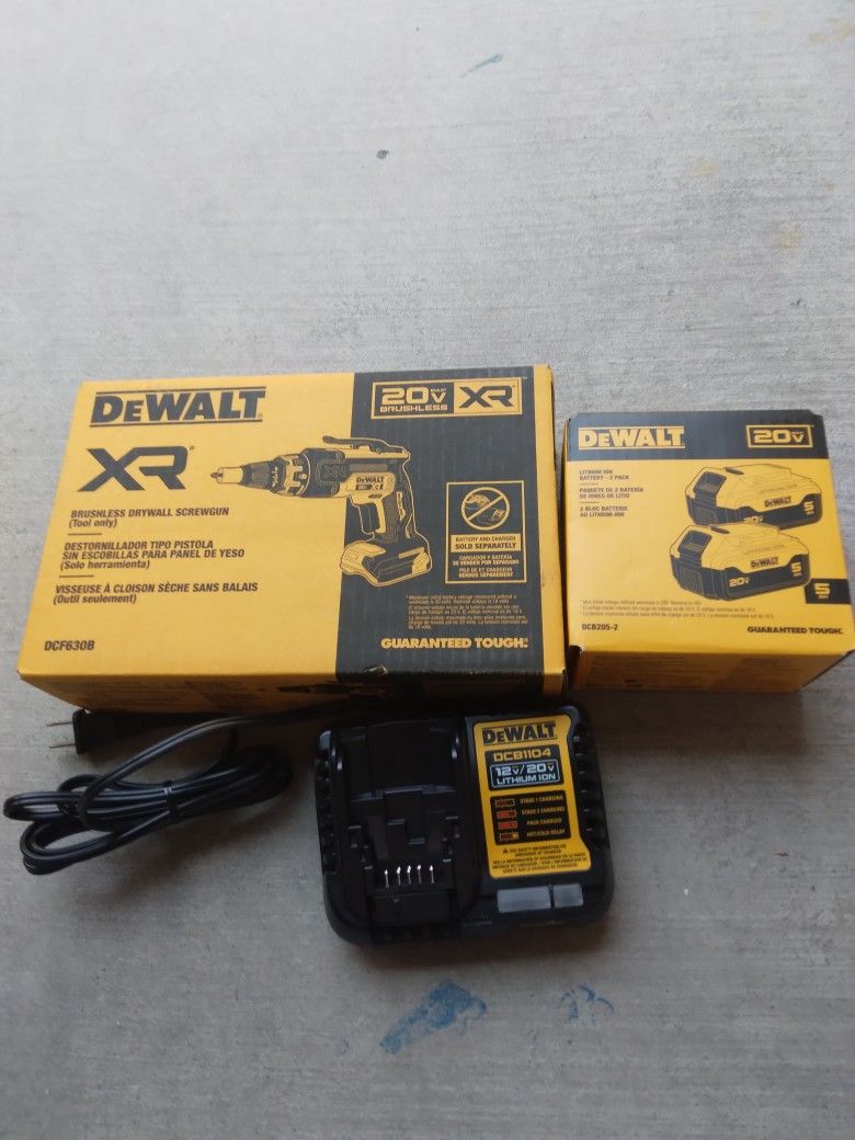 Drywall Screwgun Dewalt 2pack Battery Pack And Charger