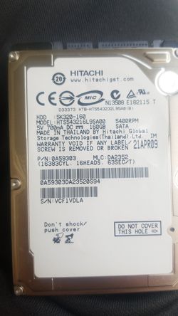 Hitachi laptop hard drive