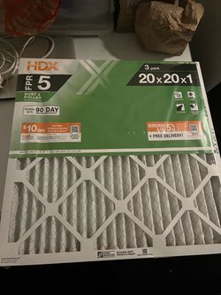 3-pack 20x20x1 Standard Pleated Furnace Air Filter FPR 5, MERV 8