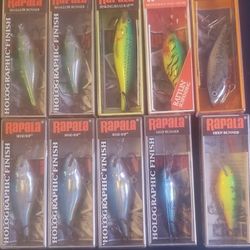 Rapala Shad Raps New In Box..lot Of 10
