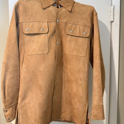 Vintage Men’s Suede Car Coat (Burnt Sienna)