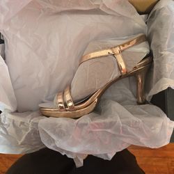Naturalizer Rose Gold Open Toe Heels
