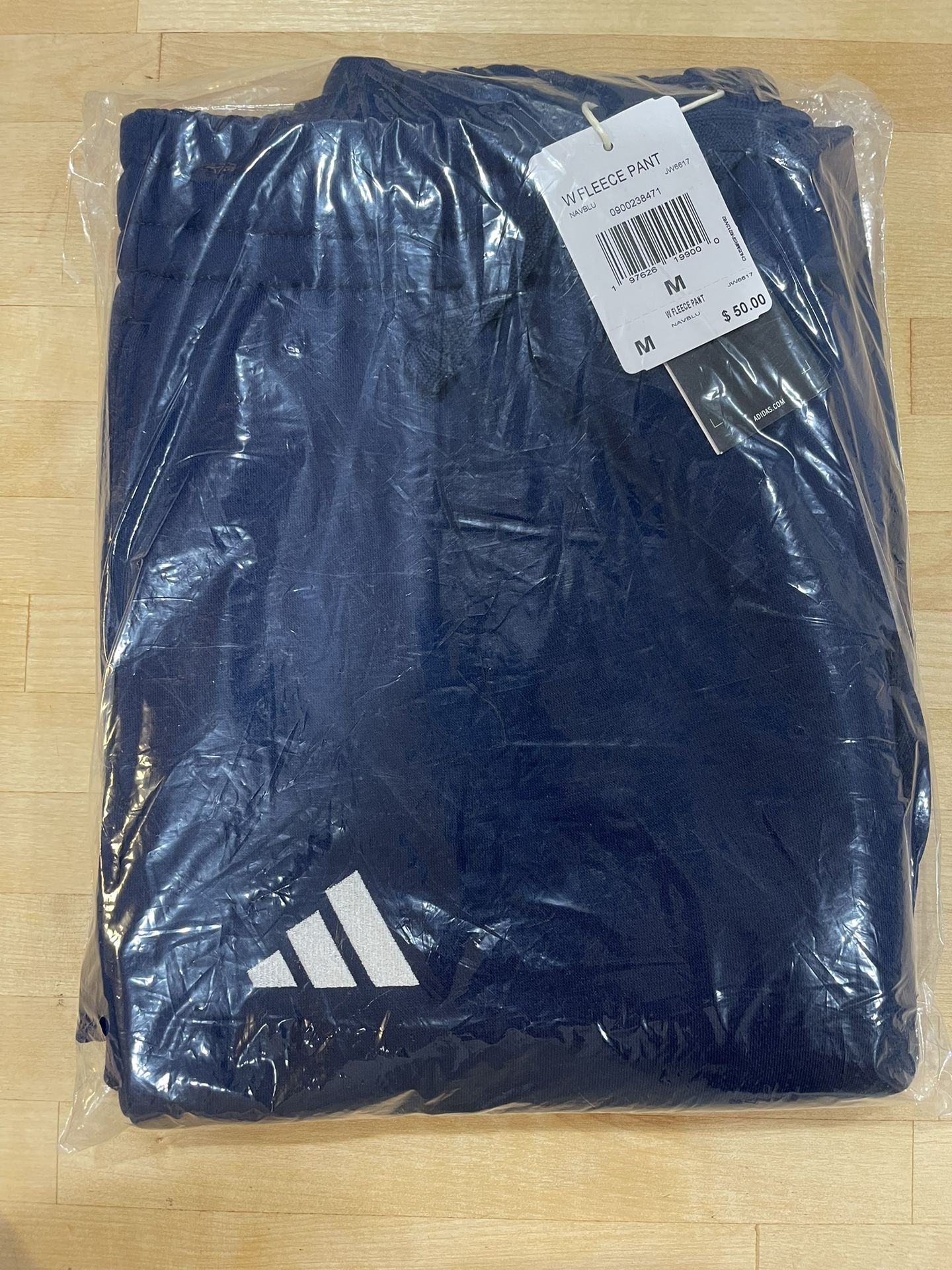 Adidas Womens Size MEDIUM Fleece Navy Blue SweatPant JW6617 (NEW W/ Tags)