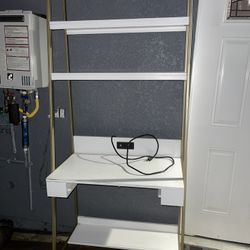 4-Tier Desk Gold Finish 