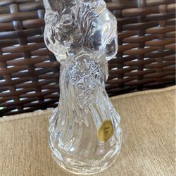 Princess house lead crystal wedding cake topper
