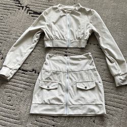 Crop Top And Skirt Size S $20