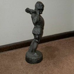 Ceramic, Gray Color 15 Inch Tall Vikings, Statue