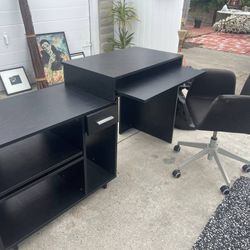 black modern desk