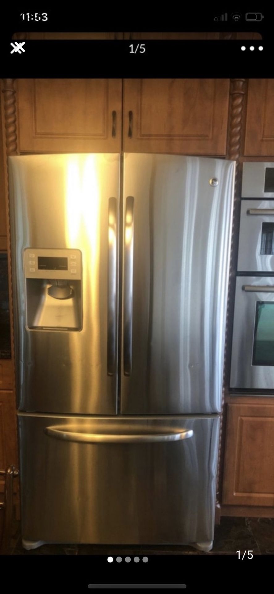 GE stainless steel refrigerator