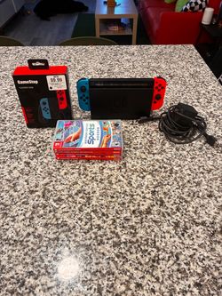 Nintendo Switch Bundle + 4 Games + Dock & Accessories