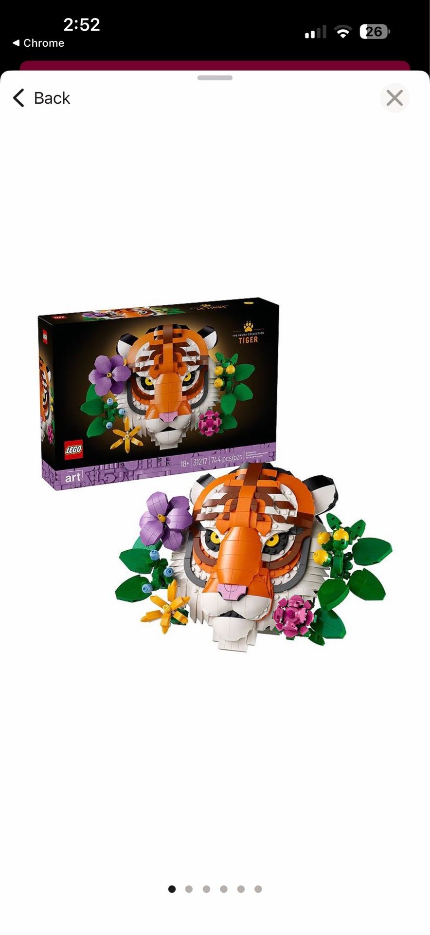 Tiger flower Lego set
