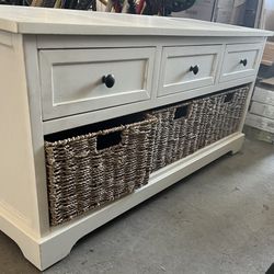 Bench With Baskets