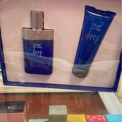 Deep - Cool Water By Davidoff Men 2pcs. Set(1.7oz. EDT. + 2.5oz. Hair & Body Shampoo)