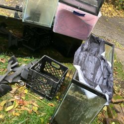 3 Big Fish Tanks And Reptile Cage