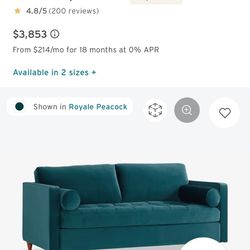 Sleeper Couch Teal 