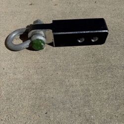 Hitch receiver recovery shackle mount