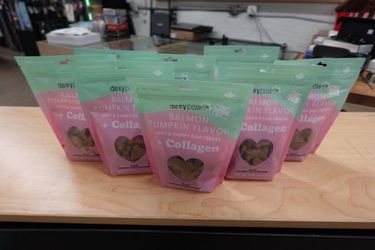 6oz – Dexypaws Salmon & Pumpkin Collagen Dog Treats