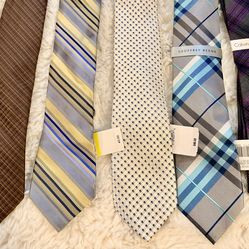 Men’s Designer Neckties – Lot of 5 – NEW (4 w/ Tags)