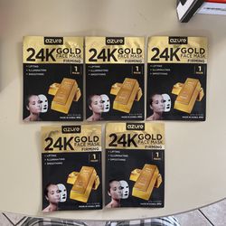 AZURE 24K GOLD FACE MASK FIRMING 5 MASK SET