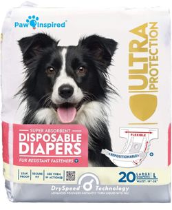 Paw Inspired Disposable Dog Diapers | Female Dog Diapers Ultra Protection
