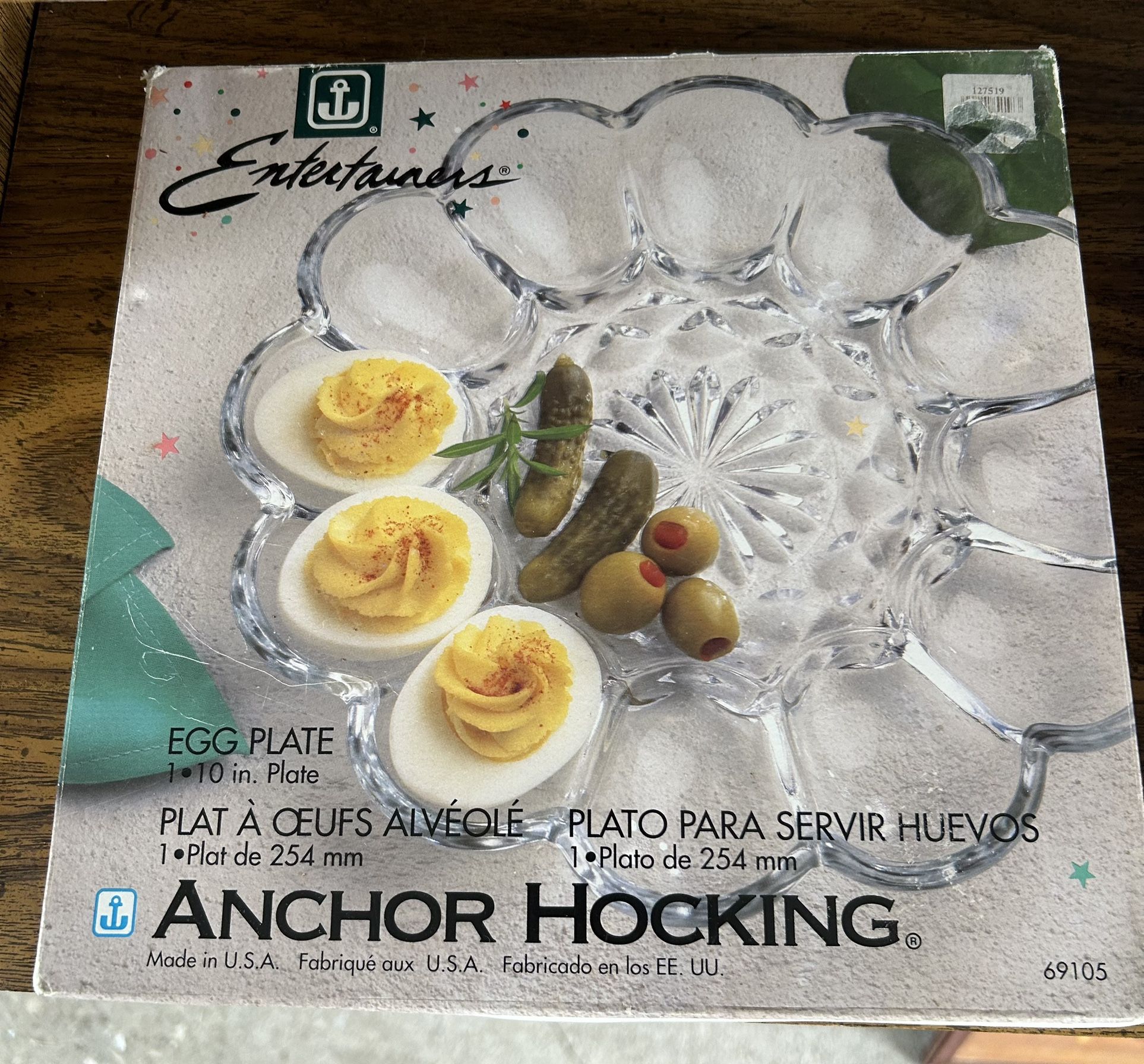 Anchor Hocking "Entertainers" egg plate. 