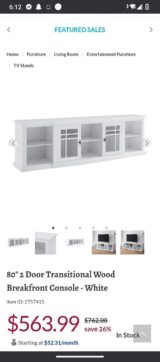 Breakfront Table 80 In Brand New