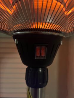 a 1500W electric patio heater (freestanding infrared style