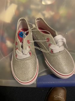 Toddler Size 10 Sparkly Silver Shoes