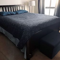 HEMNES Bed frame, black-brown.