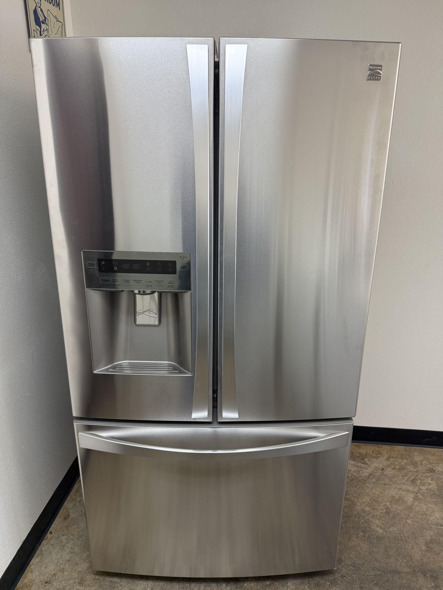 Kenmore 3 Door Stainless Steel Refrigerator 