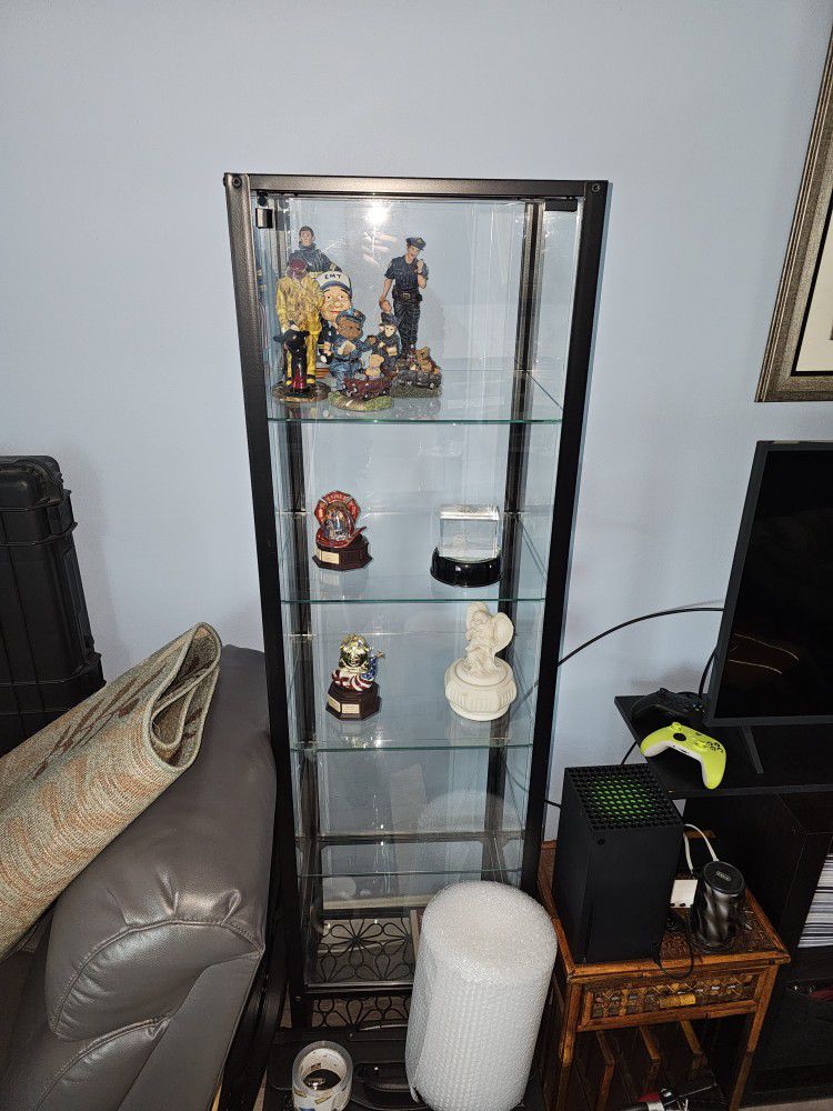 Metal And Glass Curio Cabinet
