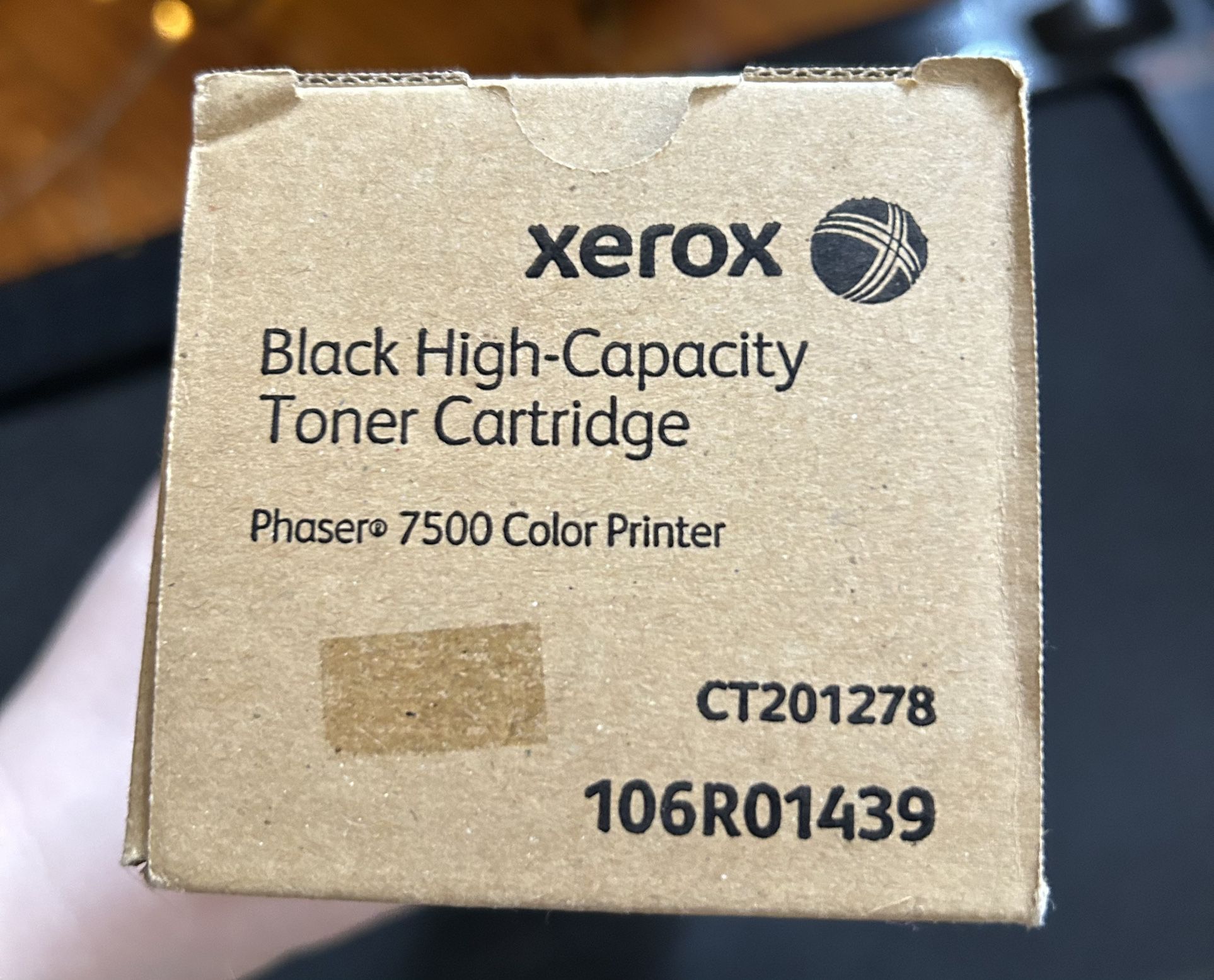 NEW IN BOX Xerox Black High-Capacity Toner Cartridge Phaser 7500 Color Printer
