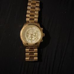Michael Kors Runway MK8077 Men's Gold Stainless Steel Analog Dial Watch HME600