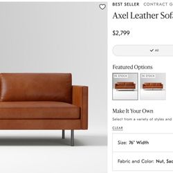 Leather Couch (West Elm)