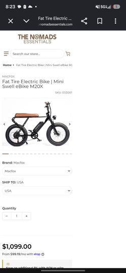 Macfox  fat tire electric bike swell m20x