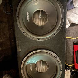 2 12” Orion Subwoofers & Amplifier OBO