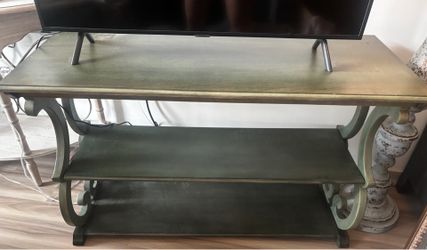 Vintage Green Console Table