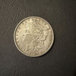 1878 Morgan Silver Dollar (1st Year of Issue) - 