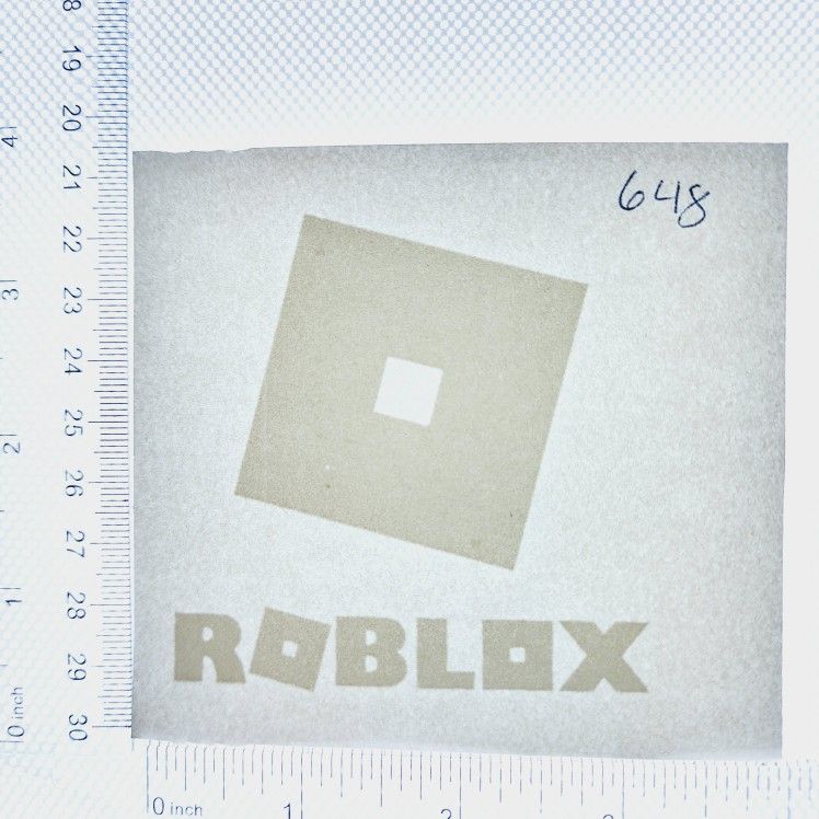 Iron On Heat Transfer Size Is About 3x3 Roblox #648