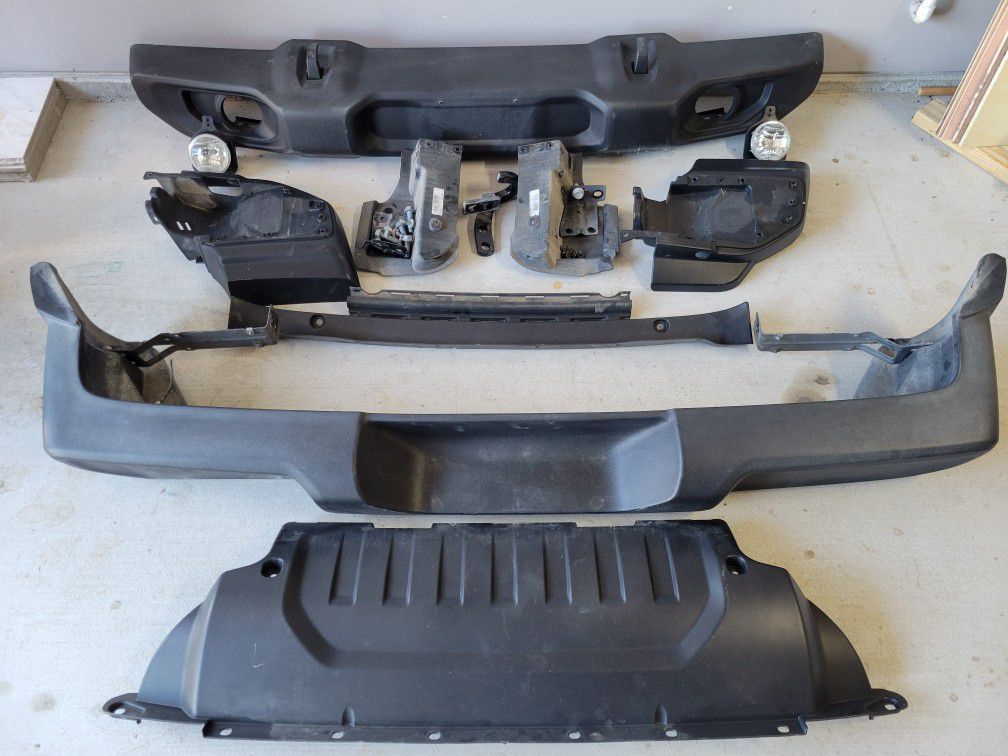 Still available. 2019 Jeep Wrangler original Front and Rear bumper with hardware . Make me an offer.