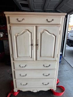 French Provincial Armoire Dresser