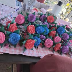 Light up plastic roses more than thirty