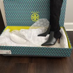 Tory Burch Size 7 Suede And Leather Knee Boots