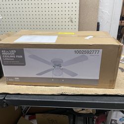 Littleton UB42S-WH-SH 42 in. LED Indoor White Ceiling Fan with Light Kit