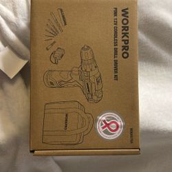 Workpro Pink Cordless Drill Driver Set, 12V Electric Screwdriver Driver Tool Kit