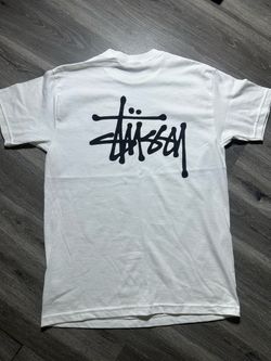 Stussy Basic Logo White Mens Medium NWOT NOS Streetwear Skate