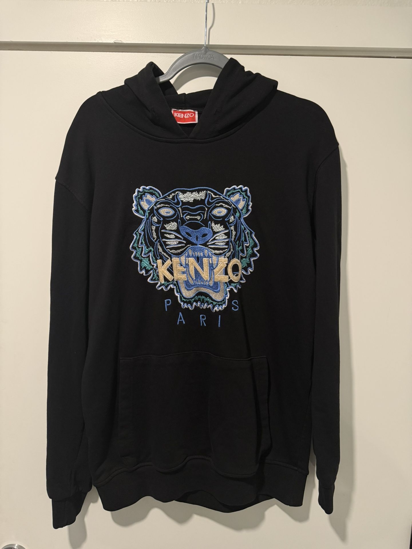 Kenzo Tiger Hoodie – Iconic Embroidered Logo, Black