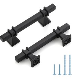 HOME EDIT 30 Pack 3 inch BlackCabinet Handles Square Zinc-Alloy Pulls for Kitchen Dresser Closet and Bathroom Cabinets Hardware