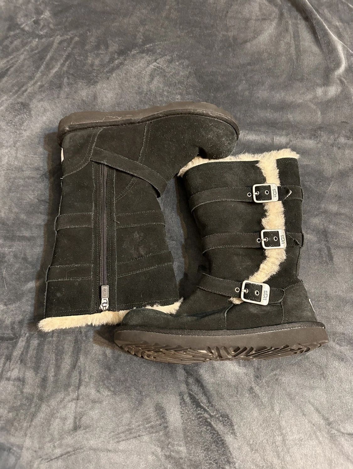 UGG Australia Maddi Black Tall Boots Youth/Women's Size 4
